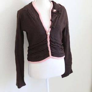 Vintage Anthropologie Field Flower Cardigan